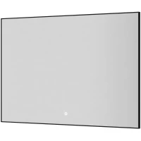 Зеркало Armadi Art 543-100-B 100x70 см, с LED-подсветкой, сенсорным выключателем, диммером, антизапотеванием, черный матовый
