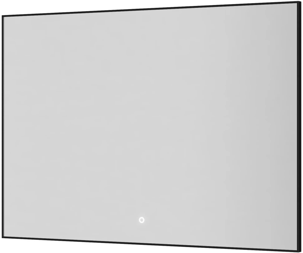 Зеркало Armadi Art 543-100-B 100x70 см, с LED-подсветкой, сенсорным выключателем, диммером, антизапотеванием, черный матовый