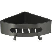 Полка для ванной Lemark Shelf Line 9776048 21,9x21,9 см, угловая, графит матовый