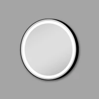 Зеркало Xpertials Olek Redondo 84354135-34064 80x80 см, с LED-подсветкой, сенсорным выключателем, диммером, черный матовый