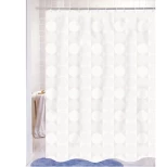 Изображение товара штора для ванной комнаты carnation home fashions jacquard white circle fscjac/21