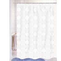 Штора для ванной комнаты Carnation Home Fashions Jacquard White Circle FSCJAC/21