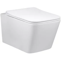 Унитаз подвесной Vincea Q-Line VT1-12MW безободковый, с сиденьем микролифт, белый матовый