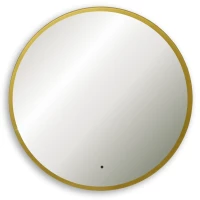 Зеркало Silver Mirrors Monaco LED-00002767 100x100 см, с LED-подсветкой, сенсорным выключателем, золотой