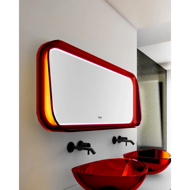 Зеркало 120x50 см красный Abber Kristall AT6702Rubin