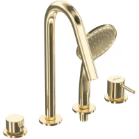 Смеситель на борт ванны Cezares Leaf LEAF-BVDM4-L-SR