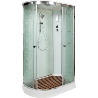 Душевая кабина 120x80x220 см Deto EM1512REL матовое с прозрачным узором