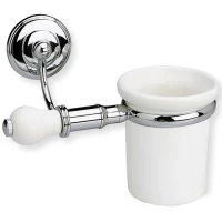 Стакан для зубных щеток Stil Haus Nemi N10(39) настенный, хром/белый