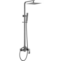 Душевая система Abber Wasserfall AF8616NGL 250 мм, со смесителем, никель