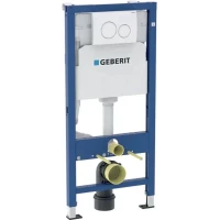 Инсталляция для унитаза Geberit Duofix Delta 20 458.134.11.2 с кнопкой смыва, альпийский белый