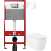 Комплект подвесной унитаз Lavinia Boho Bell Pro 3301101R + 33290100 + система инсталляции Tece 9400413