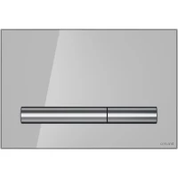 Кнопка смыва Cersanit Pilot BU-PIL/Grg/Gl для инсталляции, серый глянец/хром