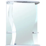 Изображение товара зеркальный шкаф 55x72 см белый глянец r bellezza карина 4611808001012
