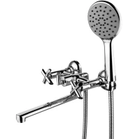 Смеситель для ванны Lemark Lemark Practica LM7513C универсальный, с душевым гарнитуром, хром