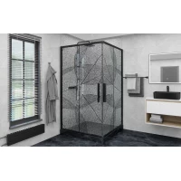 Душевой уголок 78-90x78-90 см Deto KB80 прозрачное с рисунком