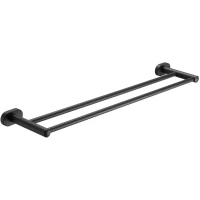 Полотенцедержатель Belz B90109 61,7 см, двойной, черный матовый