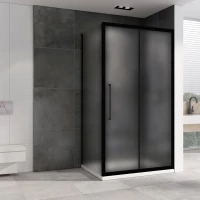 Душевой уголок 100x80 см Abber Schwarzer Diamant AG30100BMH-S80BM матовое