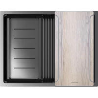 Кухонная мойка Paulmark Next-Multi Sink PM785845-L-GM 58x45 см, вороненая сталь