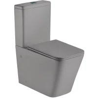 Унитаз-компакт WeltWasser Gelbach 001MT-GR безободковый, с сиденьем микролифт, серый матовый