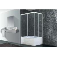 Душевой уголок с поддоном Royal Bath RB8120BP-T-L 120x80 см L, профиль белый, стекло прозрачное