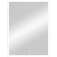 Зеркало Misty Веритате ВЕР-02-60/80-14 60x80 см, с LED-подсветкой, сенсорным выключателем, диммером, антизапотеванием, серый матовый