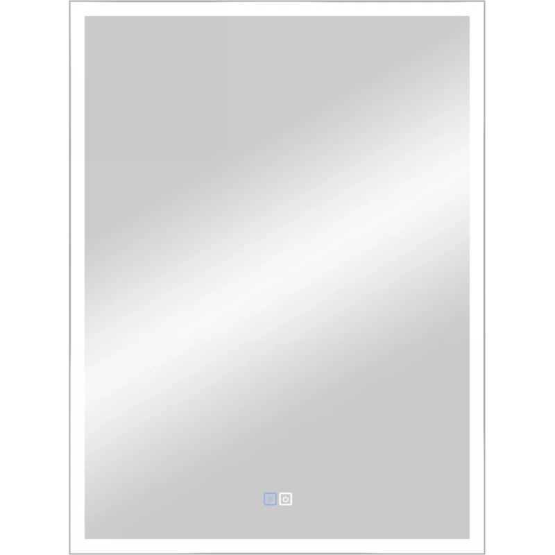 Зеркало Misty Веритате ВЕР-02-60/80-14 60x80 см, с LED-подсветкой, сенсорным выключателем, диммером, антизапотеванием, серый матовый