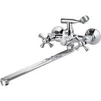 Смеситель для ванны Viko V-1515 универсальный, с душевым гарнитуром, хром