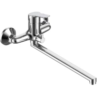 Смеситель для ванны Voda Wave WA31 универсальный, с душевым гарнитуром, хром