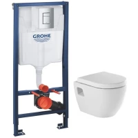 Комплект подвесной унитаз Sanindusa Sanibold 137932004 + система инсталляции Grohe 38772001