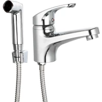 Смеситель для раковины с гигиеническим душем OneLife P01-022cr