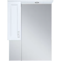 Зеркальный шкаф Misty Дива П-Див04065-013Л 65x100,1 см L, с подсветкой, выключателем, белый матовый