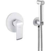 Гигиенический душ Rose R2105F со смесителем, хром/белый