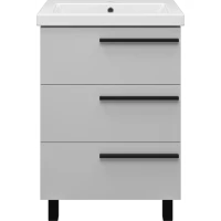 Тумба под раковину Misty Ненси П-Нен-07060-503Я 57 см, напольная, серый матовый