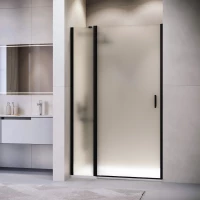 Душевая дверь RGW LE-004B Leipzig 351200413-24 130 см, профиль черный матовый, стекло матовое