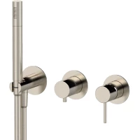 Смеситель для ванны Mariani Next B16873NSPP3WB встраиваемый, с душевым гарнитуром, нержавеющая сталь