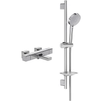 Термостат для ванны Jacob Delafon Strayt E9127-CP + E99898RU-CP