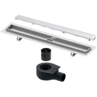 Душевой трап (лоток) Tece TECEdrainline glass 601500 + 650000 + 660016 + 601591 144,3 см, с решеткой, щелевой, белый