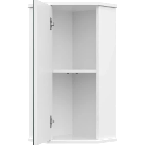 Изображение товара зеркальный шкаф misty лилия э-лил08034-014бф 34x34 см l/r, угловой, белый глянец