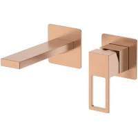 Смеситель для раковины DQ Dortmund DA1714433 встраиваемый, розовое золото матовый