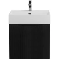 Тумба под раковину Cezares Premium 55432 50,4 см, подвесная, Plisse Nero Opaco