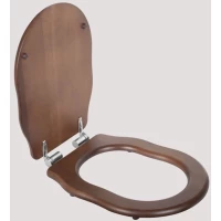 Сиденье для подвесного унитаза орех/хром Tiffany World Bristol TWBR84noce/cr