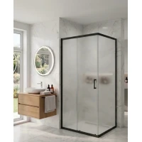 Душевой уголок MaybahGlass MGY-2486-6 145x85 см, профиль черный матовый, стекло сатин
