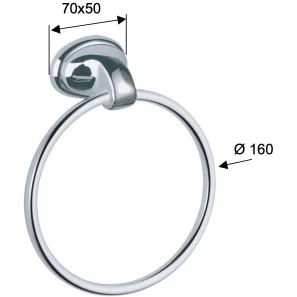 Изображение товара кольцо для полотенец remer serie 900 nv44cr