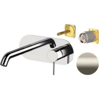 Смеситель для раковины Remer X Style X15KBXV встраиваемый, без донного клапана, нержавеющая сталь