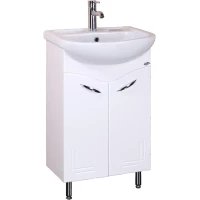 Тумба с раковиной белый глянец 50,3 см Onika Неаполь 105002 + 1WH110256