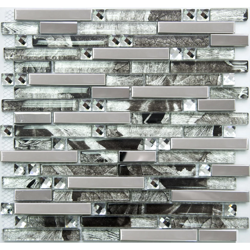 Мозаика MS-623 метал стекло (1,5*48*98*8) 29,8*30,5