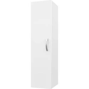 Изображение товара шкаф одностворчатый misty лилия э-лил08020-011бф 20x80 см l/r, белый глянец/белый матовый
