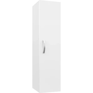 Изображение товара шкаф одностворчатый misty лилия э-лил08020-011бф 20x80 см l/r, белый глянец/белый матовый