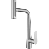 Смеситель для кухни Fmark FS8277L с выдвижным изливом, сатин