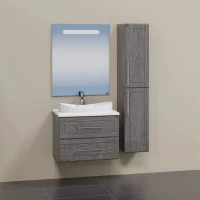 Комплект мебели дуб шале графит 70 см Санта Венера 221028 + Vega70 + 900519